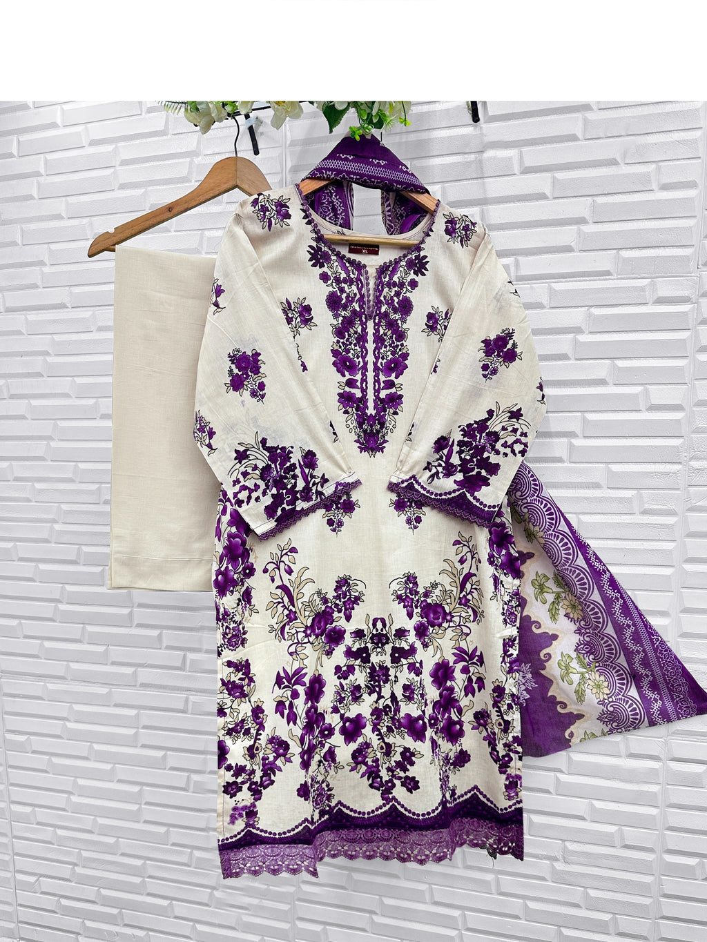 Ready made printed 3pcs suit