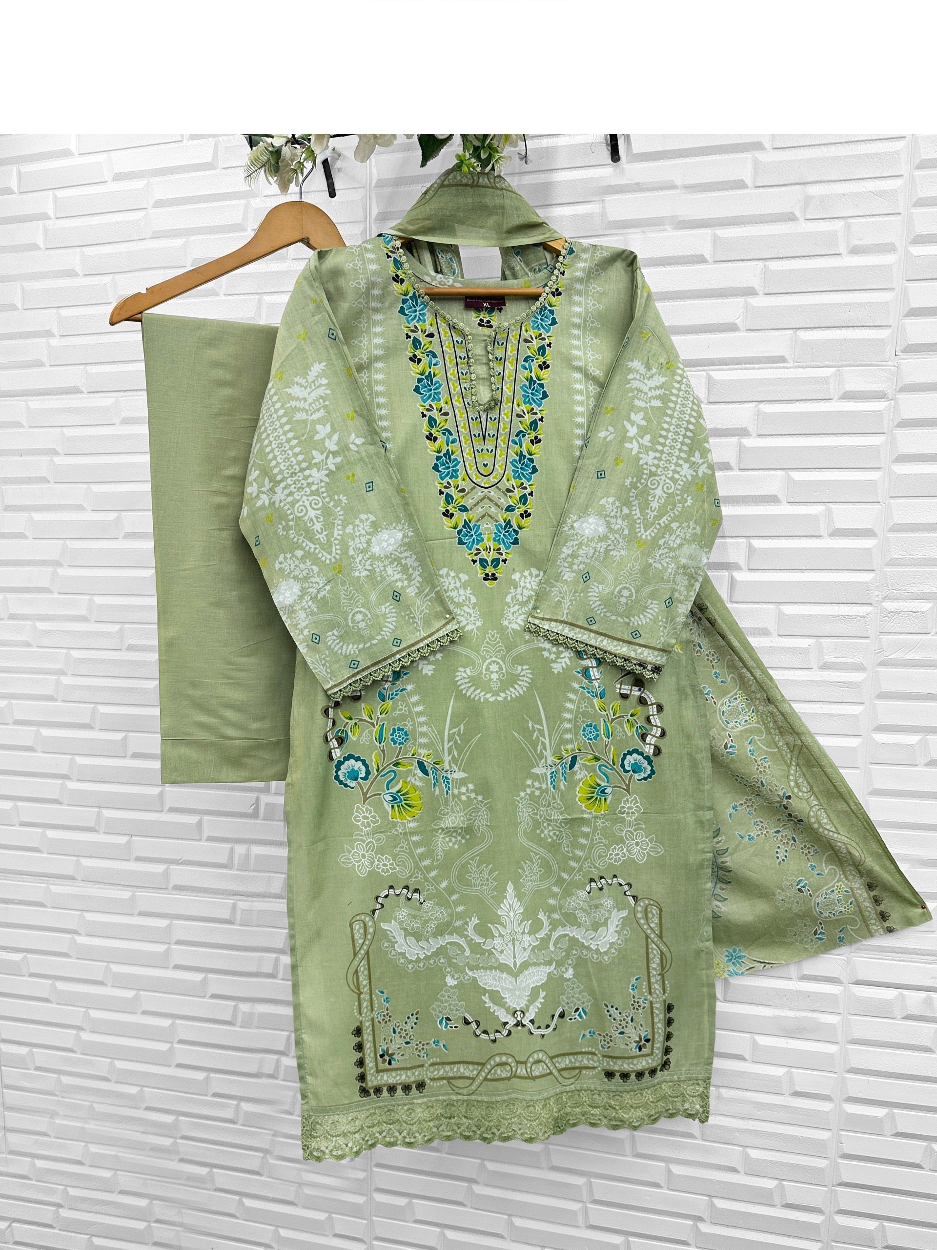 Ready made printed 3pcs suit