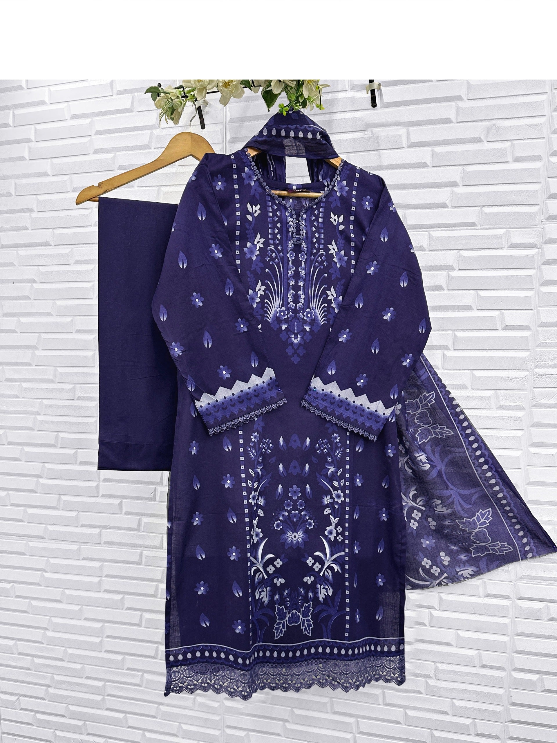 Ready made printed 3pcs suit