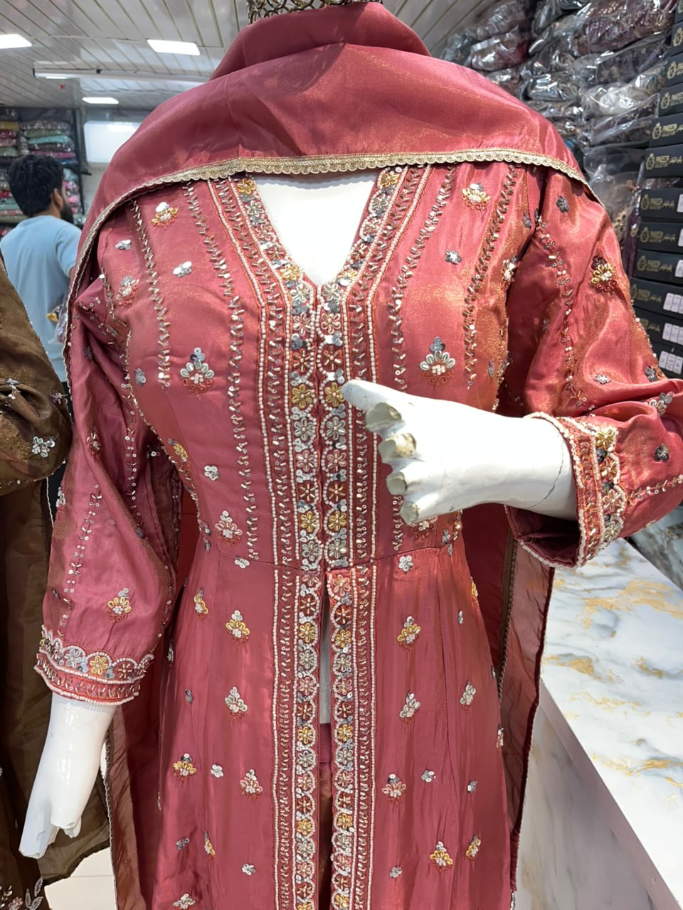 Indo western beads work