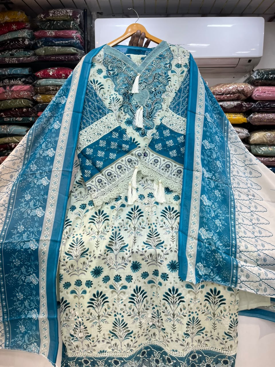 COTTON PATCHWORK SUITS 1144