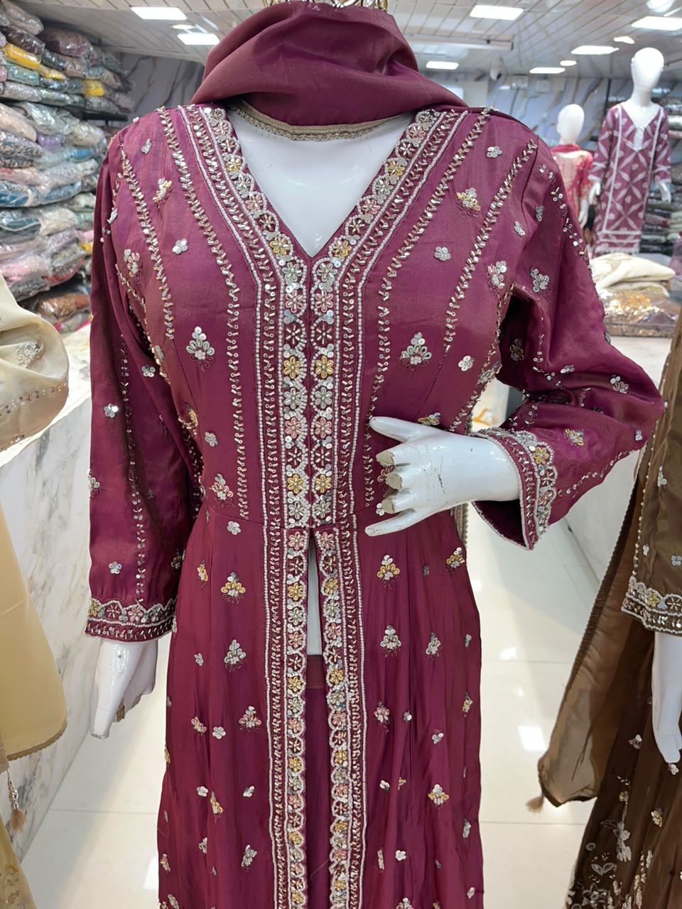 Indo western beads work