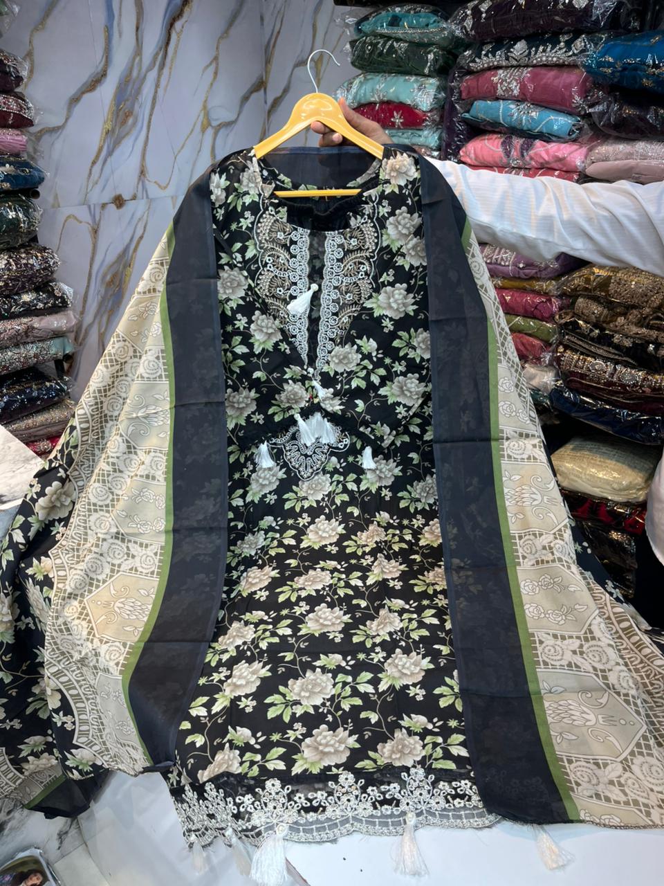COTTON PATCHWORK SUIT