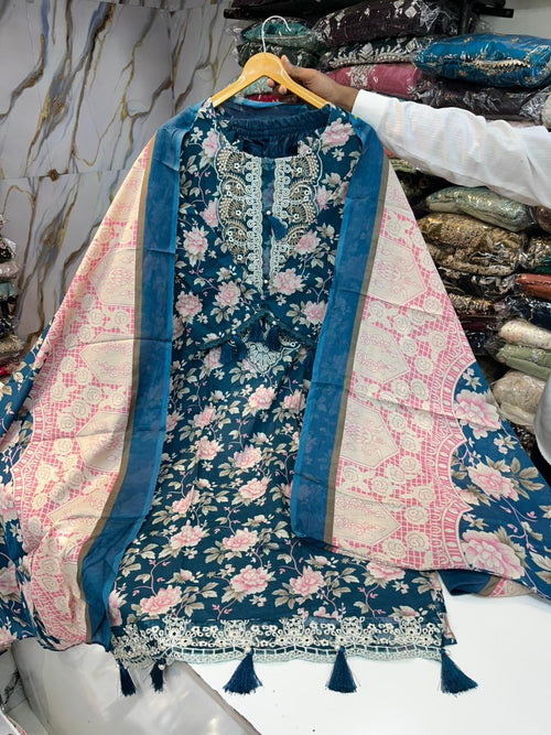 COTTON PATCHWORK SUIT