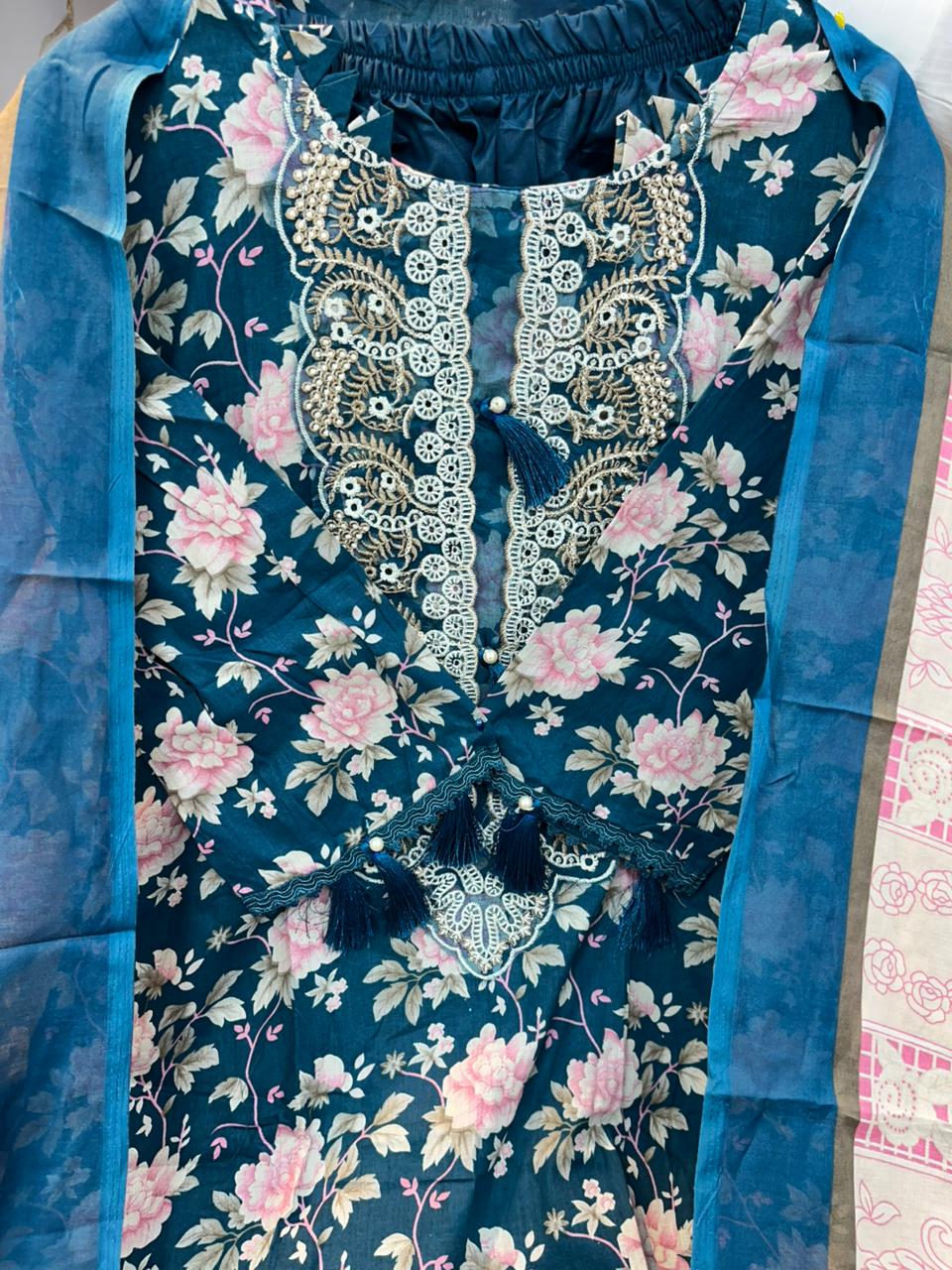 COTTON PATCHWORK SUIT